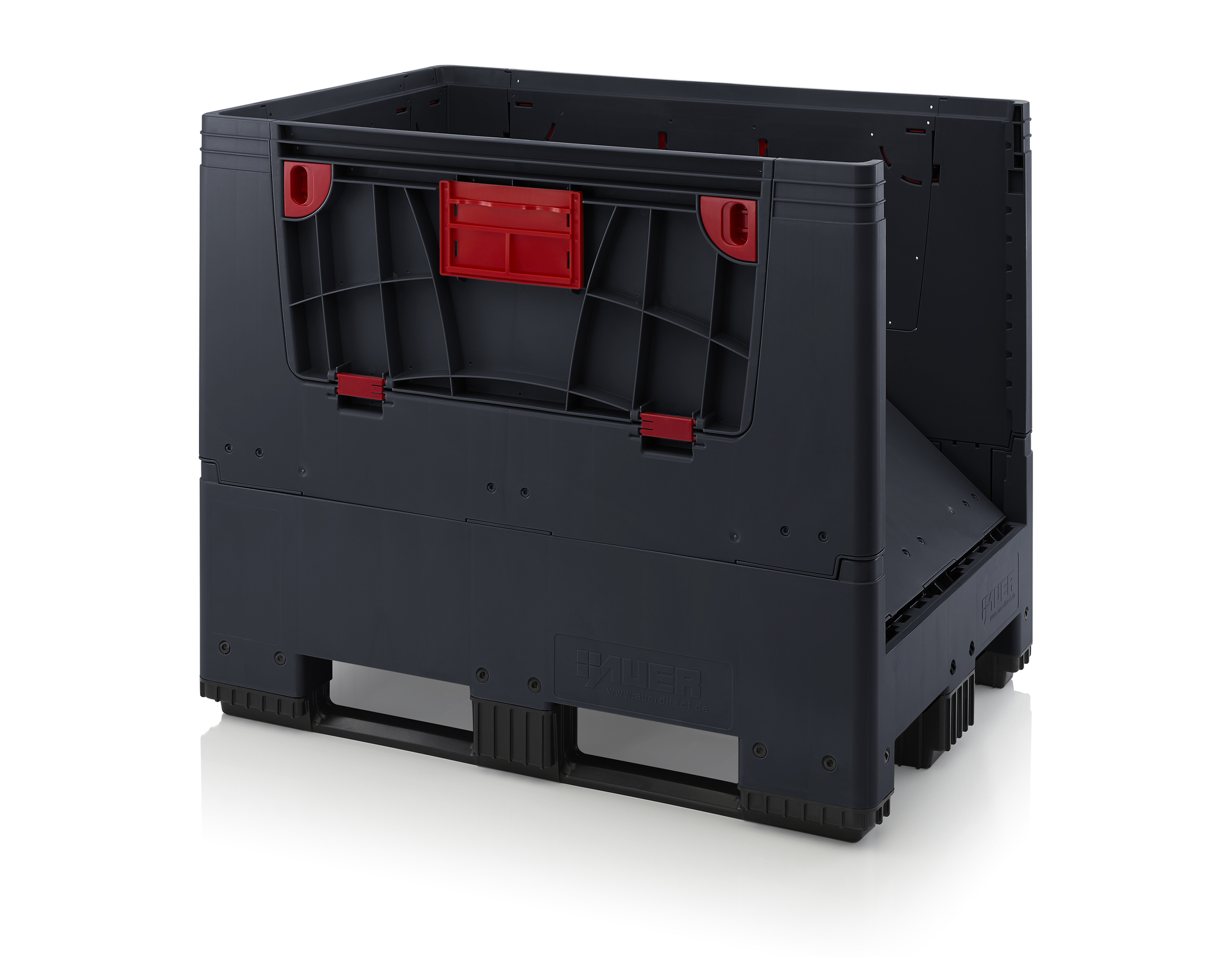 ESD KLK 1208K Складной ящик Bigbox с ESD-защитой на полозьях с четырьмя откидывающимися стенками 1200x800x1000 мм