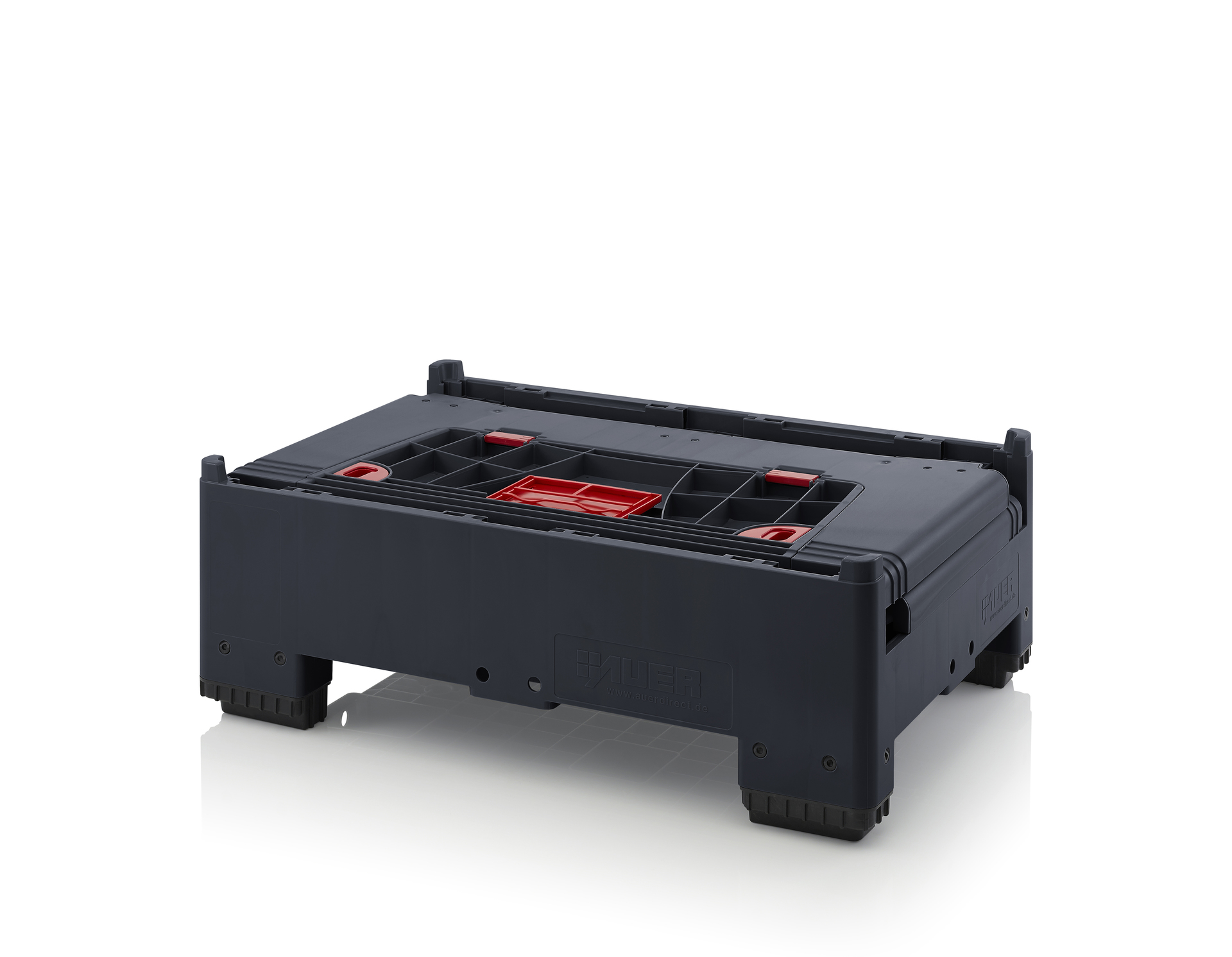 ESD KLK 1208 Складной ящик Bigbox с ESD-защитой на ножках с четырьмя откидывающимися стенками 1200x800x1000 мм