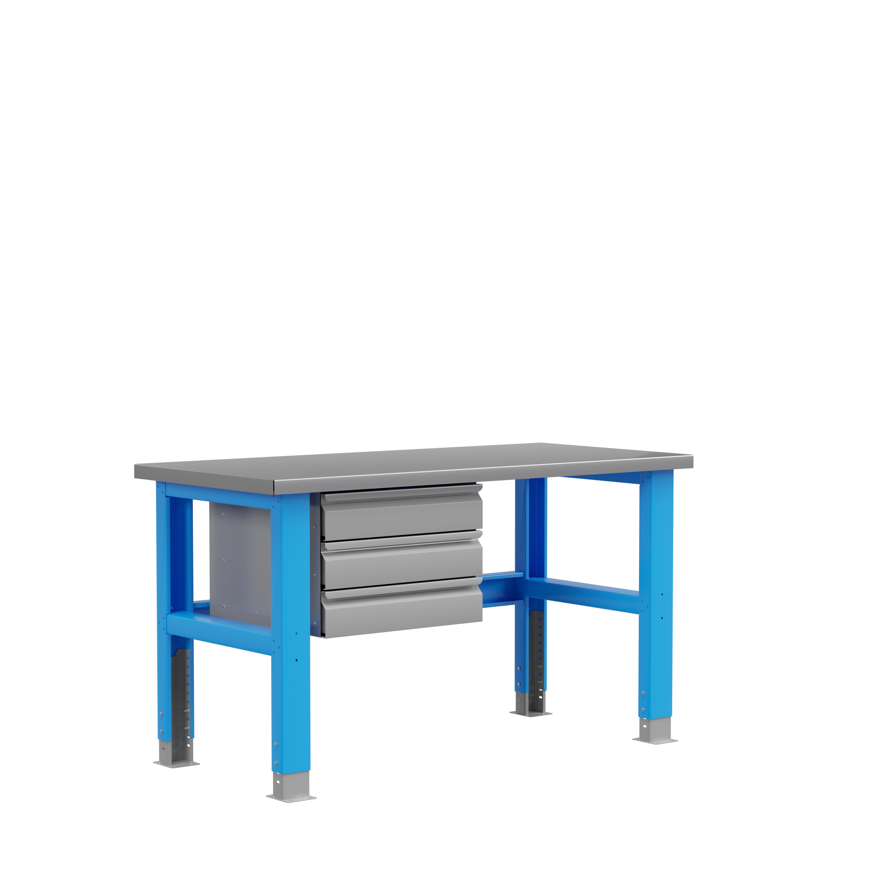 PLC 15.3 Стол металлический промышленный 1500х700 мм с тумбой