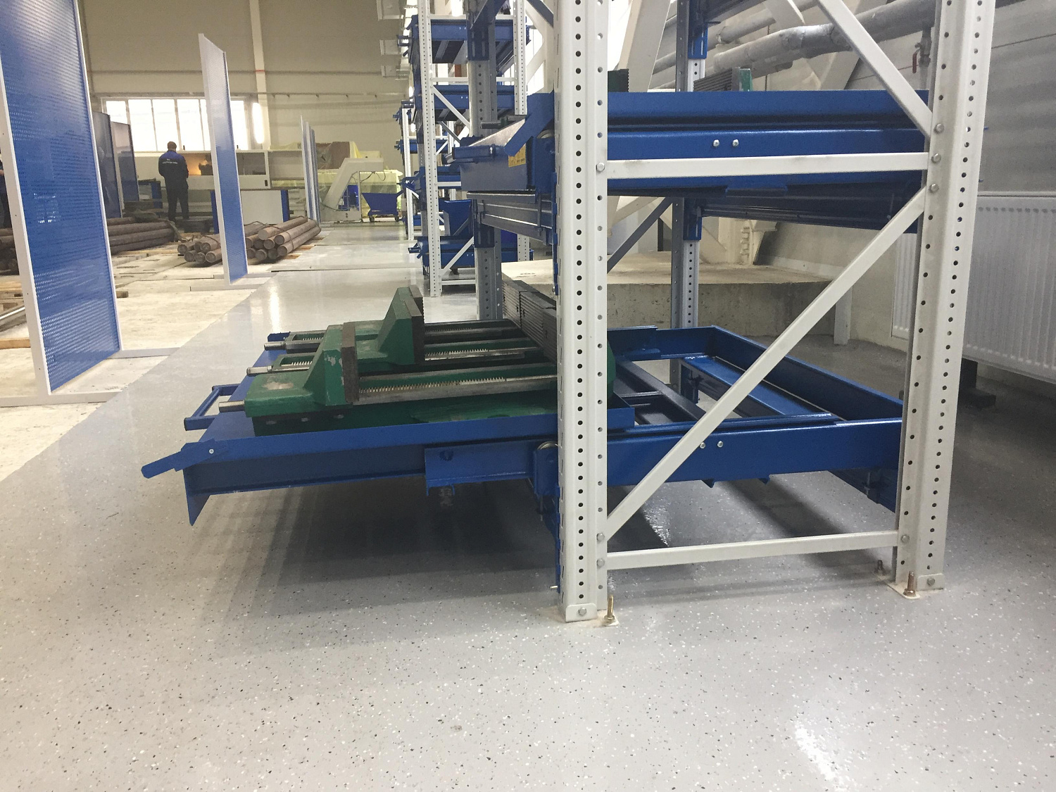 ER-00027260 Стеллаж с выкатными платформами S-HEAVY 500 (3 яруса хранения)